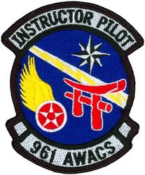 961st Airborne Warning and Control Squadron Instructor Pilot
