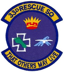 33d Rescue Squadron
Constituted as 33 Air Rescue Squadron on 17 Oct 1952. Activated on 14 Nov 1952. Discontinued on 18 Mar 1960. Organized on 18 Jun 1961. Redesignated as: 33 Air Recovery Squadron on 1 Jul 1965; 33 Aerospace Rescue and Recovery Squadron on 8 Jan 1966. Inactivated on 1 Oct 1970. Activated on 1 Jul 1971. Redesignated as: 33 Air Rescue Squadron on 1 Jun 1989; 33 Rescue Squadron on 1 Feb 1993-.
