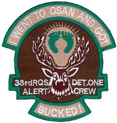 33d Rescue Squadron Detachment 1
Constituted as 33 Air Rescue Squadron on 17 Oct 1952. Activated on 14 Nov 1952. Discontinued on 18 Mar 1960. Organized on 18 Jun 1961. Redesignated as: 33 Air Recovery Squadron on 1 Jul 1965; 33 Aerospace Rescue and Recovery Squadron on 8 Jan 1966. Inactivated on 1 Oct 1970. Activated on 1 Jul 1971. Redesignated as: 33 Air Rescue Squadron on 1 Jun 1989; 33 Rescue Squadron on 1 Feb 1993-.
Keywords: desert