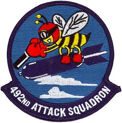 492d Attack Squadron
Organized as 80 Aero Squadron on 15 Aug 1917. Redesignated as 492 Aero Squadron on 1 Feb 1918. Demobilized on 13 Feb 1919. Reconstituted and consolidated (1936) with 492 Bombardment Squadron which was constituted and allotted to the reserve on 31 Mar 1924. Disbanded on 31 May 1942. Consolidated (1960) with 492 Bombardment Squadron  (Heavy) which was constituted on 19 Sep 1942. Activated on 25 Oct 1942. Inactivated on 6 Jan 1946. Redesignated as 492 Bombardment Squadron, Very Heavy, and activated on 1 Oct 1946. Redesignated as 492 Bombardment Squadron, Heavy, on 20 Jul 1948. Discontinued and inactivated 1 Feb 1963. Redesignated as 492 Attack Squadron on 26 Mar 2019. Activated on 15 Apr 2019.
