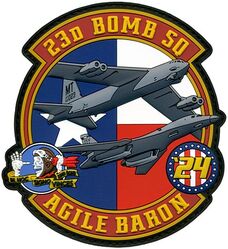 23d Bomb Squadron Exercise AGILE BARON 2024
Organized as 18 Aero Squadron on 16 Jun 1917. Redesignated as 23 Aero Squadron (Repair) on 22 Jun 1917. Demobilized on 22 Mar 1919. Reconstituted, and consolidated (1924) with 23 Squadron, which was authorized on 30 Aug 1921, organized on 1 Oct 1921, redesignated as 23 Bombardment Squadron on 25 Jan 1923. Redesignated as: 23 Bombardment Squadron (Medium) on 6 Dec 1939; 23 Bombardment Squadron (Heavy) on 20 Nov 1940; 23 Bombardment Squadron, Heavy, on 6 Mar 1944; 23 Bombardment Squadron, Very Heavy, on 30 Apr 1946. Inactivated on 10 Mar 1947. Redesignated as 23 Reconnaissance Squadron, Very Long Range, Photographic, on 16 Sep 1947. Activated on 20 Oct 1947. Redesignated as: 23 Strategic Reconnaissance Squadron, Photographic, on 16 Jun 1949; 23 Strategic Reconnaissance Squadron, Heavy, on 14 Nov 1950; 23 Bombardment Squadron, Heavy, on 1 Oct 1955; 23 Bomb Squadron on 1 Sep 1991-.
Keywords: PVC