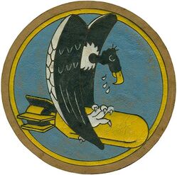 740th Bombardment Squadron, Heavy
Constituted as the 740 Bombardment Squadron (Heavy) on 14 May 1943. Activated on 1 Jun 1943. Inactivated on 9 Sep 1945.

Italian made incised painted leather

Stations. Alamogordo AAFld, NM, 1 Jun 1943; Kearns, UT, 9 Sep 1943; Langley Field, VA, 5 Oct-13 Dec 1943; San Giovanni, Italy, 15 Jan 1944; Bari, Italy, c. Jul-9 Sep 1945.


