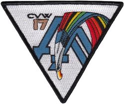 Carrier Air Wing 17 (CVW-17)
Established as Carrier Air Group EIGHTY TWO (CVG-82) on 1 Apr 1944. Redesignated Carrier Air Group SEVENTEEN (CVAG-17) on 15 Nov 1946; Carrier Air Group SEVENTEEN (CVG-17) in Sept 1948. Disestablished on 15 Sept 1958. Carrier Air Wing Seventeen (CVW-17) was reactivated on 1 Nov 1966-.
