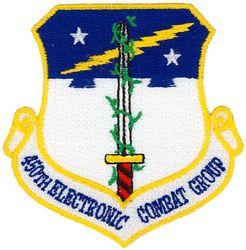 450th Electronic Combat Group (NEVER ACTIVATED)
Planned for activation ca. late 2008, but activation was canceled after it was decided not to create Air Force Cyber Command and just go with a new NAF instead.  The patches for the new 450th-designated organizations had already been made, but were never worn since the organizations were never activated. -GWO
