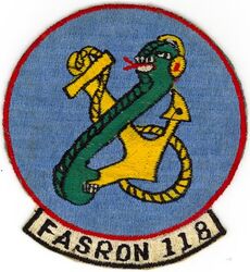 Fleet Aircraft Service Squadron 118 (FASRON-118)
Established as Carrier Air Service Unit FORTY FOUR (CASU-44) on 23 Feb 1944. Redesignated Carrier Air Service Unit FORTY FOUR (CASU(F)-44) on 23 Oct 1944; Fleet Aircraft Service Squadron 118 (FASRON-118) on 5 Oct 1946. Disestablished in 1959.

