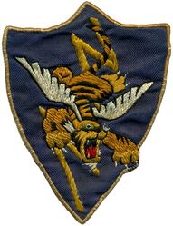 23d Fighter Group
Established as 23 Pursuit Group (Interceptor) on 17 Dec 1941.  Redesignated as 23 Fighter Group on 15 May 1942.  Activated on 4 Jul 1942.  Inactivated on 5 Jan 1946.

Insignia Chinese made silk embroidery

Stations. Kunming, China, 4 Jul 1942; Kweilin, China, c. Sep 1943; Liuchow, China, 8 Sep 1944; Luiliang, China, 14 Sep 1944; Liuchow, China, Aug 1945; Hanchow, China, c. 10 Oct-12 Dec 1945; Ft Lewis, WA, 3-5 Jan 1946.

