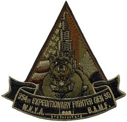 354th Expeditionary Fighter Generation Squadron CENTCOM Deployment 2023-2024
Deployed to Al Dhafra AB, UAE in Oct 2023-Apr 2024.
W.K.Y.A.=We'll kick your ass
B.A.M.F.= Bad ass mother fuckers
Keywords: OCP