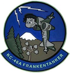 418th Flight Test Squadron KC-46 Morale
Significance of the patch design. It includes the Joshua Tree to signify Edwards AFB, CA, where Flight Tests were conducted. Also features Mount Baker which is the iconic Mountain seen behind the Space Needle in Seattle where the KC-46 is built. The Frankentanker itself is a nickname given to the KC-46 to show the merging of multiple 767 designs to make the 767-2C (KC-46).
Keywords: PVC