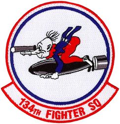 134th Fighter Squadron Heritage
Constituted 384th Bombardment Squadron (Light) on 28 Jan 1942. Activated on 2 Mar 1942. Redesignated: 384th Bombardment Squadron (Dive) on 27 Jul 1942; 530th Fighter-Bomber Squadron on 30 Sep 1943; 530th Fighter Squadron on 30 May 1944. Inactivated on 16 Feb 1946. Redesignated 134th Fighter Squadron, Single Engine and allotted to the Air National Guard 24 May 1946. Extended federal recognition 14 Aug 1946. Redesignated: 134th Fighter-Interceptor Squadron on 1 Nov  1952; 134th Defense Systems Evaluation Squadron on 9 Jun 1974; 134th Tactical Fighter Squadron on 1 Jan 1982; 134th Fighter-Interceptor Squadron on 1 Jul 1987; 134th Fighter Squadron on 15 Mar 1992-.
