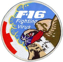 21st Fighter Squadron F-16 Morale
With Taiwanese face mask. Made during 2020 COVID-19 pandemic.
