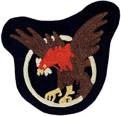 29th Pursuit Squadron and 29th Pursuit Squadron, Interceptor
Organized as 29 Aero Squadron on 10 Oct 1918. Demobilized on 12 Sep 1919. Reconstituted, and consolidated (5 Mar 1935) with the 29 Pursuit Squadron, which was constituted on 24 Mar 1923. Activated on 1 Oct 1933. Redesignated as: 29 Pursuit Squadron (Interceptor) on 6 Dec 1939; 29 Fighter Squadron on 15 May 1942; 29 Fighter Squadron (Single Engine) in 1943; 29 Fighter Squadron, Single Engine on 20 Aug 1943. Inactivated on 25 May 1944. Activated on 21 Jul 1944. Redesignated as 29 Fighter Squadron, Jet Propelled on 18 Jan 1946. Inactivated on 3 Jul 1946.

Insignia approved on 15 Mar 1935. US made, Chain stitched on wool. 

Stations. Camp Knox, KY, 10 Oct 1918; Godman Field, KY, Jan-12 Sep 1919. Albrook Field, CZ, 1 Oct 1933; Casa Larga, Panama, 17 May 1942-25 Mar 1944; Lincoln AAFld, NE, 8 Apr-25 May 1944. Palmdale AAFLd, CA, 21 Jul 1944; Bakersfield Muni Aprt, CA, 5 Aug 1944; Oxnard Flight Strip, CA, 9 Sep 1944; Santa Maria AAFld, CA, 10 Jul 1945; March Field, CA, 6 Dec 1945-3 Jul 1946.

