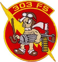 303d Fighter Squadron 
Emblem approved on 13 Apr 1995, Newest rendition on 10 Dec 2007. 
