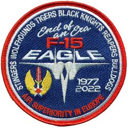 F-15 Eagle 1977-2022 USAFE
Made at the request of the 493d FS Commander.
