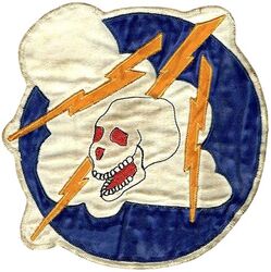 71st Fighter Squadron, Twin Engine and 71st Fighter Squadron, Two Engine
Constituted as 71 Pursuit Squadron (Interceptor) on 14 Dec 1940. Activated on 1 Jan 1941. Redesignated 71 Pursuit Squadron (Fighter) on 12 Mar 1941; 71 Fighter Squadron (Twin Engine) on 15 May 1942; 71 Fighter Squadron, Two Engine, on 28 Feb 1944. Inactivated on 16 Oct 1945. Redesignated: 71 Fighter Squadron, Single Engine, on 5 Apr 1946; 71 Fighter Squadron, Jet Propelled, on 20 Jun 1946. Activated on 3 Jul 1946. Redesignated: 71 Fighter Squadron, Jet, on 15 Jun 1948; 71 Fighter-Interceptor Squadron on 16 Apr 1950; 71 Tactical Fighter Squadron on 1 Jul 1971; 71 Fighter Squadron on 1 Nov 1991. Inactivated on 30 Sep 2010. Redesignated 71 Fighter Training Squadron on 21 Aug 2015; 71st Fighter Squadron on 15 Oct 2022-.

Insignia approval date unknown. Italian made, multi-piece silk.

Stations. Selfridge Field, MI, 1 Jan 1940; San Diego NAS, CA, 9 Dec 1941; Los Angeles, CA, 12 Feb-20 May 1942; Goxhill, England, 10 Jun 1942; Ibsley, England, 24 Aug-23 Oct 1942; St Leu, Algeria, 8 Nov 1942; Tafaraoui, Algeria, 14 Nov 1942; Nouvion, Algeria, 21 Nov 1942; Maison Blanche, Algeria, 17 Dec 1942; Biskra, Algeria, 22 Dec 1942; Chateaudun-du-Rhumel, Algeria, 16 Feb 1943; Mateur, Tunisia, 28 Jun 1943 (detachments operated from Gerbini, Sicily, 5-18 Sep 1943, and Gambut, Libya, 5-15 Oct 1943); Djedeida, Tunisia, 31 Oct 1943; Monserrato, Sardinia, 29 Nov 1943; Gioia del Colle, Italy, 8 Dec 1943; Salsola, Italy, 9 Jan 1944 (detachments operated from Aghione, Corsica, 11-21 Aug 1944, and Vincenzo, Italy, 10 Jan-18 Feb 1945); Lesina, Italy, 14 Mar 1945; Marcianise, Italy, 26 Sep-16 Oct 1945.

