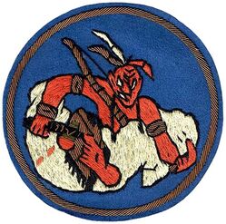 86th Pursuit Squadron, Interceptor and 86th Fighter Squadron 
Constituted 86th Pursuit Squadron (Interceptor) on 13 Jan 1942. Activated on g Feb 1942. Redesignated 86th Fighter Squadron on 15 May 1942. Inactivated on 15 Jul 1947.

Insignia approval date unknown. Italian made, bullion and silk embroidery.

Stations. Dale Mabry Field, FL, 9 Feb 1942; Morris Field, NC, 1 May 1942; Hillsgrove, RI, 23 Jun-28 Sep 1942; Egypt, 12 Nov 1942; Libya, 24 Jan 1943; Tunisia, 13 Mar 1943; Malta, c. 4 Jul 1943; Sicily, c. 18 Jul 1943; Southern Italy, 15 Sep 1943; Salsola, Italy, c. 5 Oct 1943; Madna Airfield, Italy, c. 19 Nov 1943; Capodichino, Italy, 16 Jan 1944; Pomigliano, Italy, 1 May 1944; Corsica, 11 Jun 1944; Southern France, 22 Aug 1944; Iesi, Italy, 4 Oct 1944; Fano, Italy, 5 Dec 1944; Cesenatico, Italy, 21 Mar 1945; Horsching, Austria, 26 Jul 1945-25 Jun 1947; Langley Field, VA, 25 Jun-15 Jul 1947.

