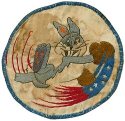 90th Pursuit Squadron, Interceptor and 90th Fighter Squadron 
Constituted as 90 Pursuit Squadron (Interceptor) on 13 Jan 1942. Activated on 9 Feb 1942. Redesignated as: 90th Fighter Squadron on 15 May l942; 90 Fighter Squadron (Single Engine) on 1 Jul 1942; 90 Fighter Squadron, Single Engine, on 28 Feb 1944. Inactivated on 3 Nov 1945.

Insignia approval date unknown. Asian made, embroidery on twill.

Stations. Selfridge Field, MI, 9 Feb 1942; Newark, NJ, 24 Jun 1942; La Guardia Aprt, NY, 27 Aug 1942; Mitchel Field, NY, 27 Feb-30 Apr 1943; Karachi, India, 28 Jun 1943; Jorhat, India, c. 12 Sep 1943; Moran, India, Mar 1944; Tingkawk Sakan, Burma, 27 Aug 1944; Myitkyina, Burma, 21 Jan 1945; Moran, India, 5 May 1945; Dudhkundi, India, 30 May-6 Oct 1945; Camp Kilmer, NJ, 1-3 Nov 1945.

