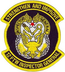 12th Flying Training Wing Inspector General

