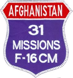 31st Fighter Wing F-16CM 100 Missions Afghanistan
