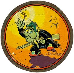 420th Night Fighter Squadron  
Constituted 420th Night Fighter Squadron on 25 May 1943. Activated on 1 Jun 1943. Disbanded on 31 Mar 1944.

Insignia approved on 13 Apr 1944. USA made, decal on leather.

Stations. Orlando AB, FL, 1 Jun 1943; Kissimmee AAFld, FL, 1 Jun 1943; Dunnellon AAFld, FL, 20 Aug 1943; Hammer Field, CA, 18 Jan 31 Mar 1944.

