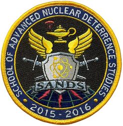 School of Advanced Nuclear Deterrence Studies 2015-2016
The School of Advanced Nuclear Deterrence Studies (SANDS) is the USAF's premier program for strategic deterrence education, offering a 10-month graduate-level program within Air Command and Staff College at Air University. Founded by Air Force Global Strike Command in 2015, SANDS develops field-grade officers into future nuclear deterrence leaders and experts by immersing them in deterrence theory, nuclear operations, and international strategic issues, including visiting nuclear labs and allied nations.   
