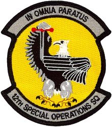 12th Special Operations Squadron
Translation: IN OMNIA PARATUS = Prepared for All Things
