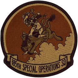 185th Special Operations Squadron
Constituted as the 620th Bombardment Squadron (Dive) on 25 Jan 1943. Activated on 4 Feb 1943. Redesignated 506th Fighter-Bomber Squadron on 10 Aug 1943. Redesignated 506th Fighter Squadron on 30 May 1944. Inactivated on 9 Nov 1945. Redesignated 185th Fighter Squadron, and allotted to the National Guard on 24 May 1946. Organized on 18 Feb 1947. Extended federal recognition on 18 Dec 1947. Redesignated 185th Tactical Reconnaissance Squadron on 1 Feb 1951; 185th Fighter-Bomber Squadron on 1 Jan 1953; 185th Fighter-Interceptor Squadron 1 Jul 1955; 185th Air Transport Squadron, Heavy c. 1 Apr 1961; 185th Military Airlift Squadron on 1 Jan 1966; Redesignated 185th Tactical Airlift Squadron on 10 Dec 1974; 185th Airlift Squadron c. 16 May 1992; 185th Air Refueling Squadron on 1 Oct 2008; 185th Special Operations Squadron on 1 Oct 2015-.
Keywords: OCP