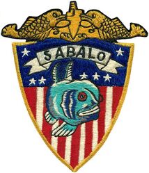 SS-302 USS Sabalo
Namesake. Sabalo, alternative name for the Atlantic tarpon
Class and type: Balao class diesel-electric submarine
Builder: Cramp Shipbuilding Company, Philadelphia, Pennsylvania
Laid down: 5 Jun 1943
Launched: 4 Jun 1944
Commissioned: 19 Jun 1945
Decommissioned: 7 Aug 1946
Recommissioned: Jun 1951
Decommissioned: 1 Jul 1971
Struck: 1 July 1971
Fate: Sunk as a target, 15 Feb 1973
Class and type. Balao class diesel-electric submarine
Displacement. 1,526 tons (1,550 t) surfaced; 2,424 tons (2,463 t) submerged
Length. 311 ft 8 in (95.00 m)
Beam. 27 ft 3 in (8.31 m)
Draft. 16 ft 10 in (5.13 m) maximum
Propulsion.
4 × Fairbanks-Morse Model 38D8-⅛ 10-cylinder opposed piston diesel engines driving electrical generators
2 × 126-cell Sargo batteries
4 × high-speed Elliott electric motors with reduction gears
two propellers
5,400 shp (4.0 MW) surfaced
2,740 shp (2.0 MW) submerged
Speed. 20.25 knots (38 km/h) surfaced; 8.75 knots (16 km/h) submerged
Range. 11,000 nautical miles (20,000 km) surfaced at 10 knots (19 km/h)
Endurance. 48 hours at 2 knots (3.7 km/h) submerged; 75 days on patrol
Test depth. 400 ft (120 m)
Complement. 10 officers, 70–71 enlisted
Armament.
10 × 21-inch (533 mm) torpedo tubes
6 forward, 4 aft
24 torpedoes
1 × 5-inch (127 mm) / 25 caliber deck gun
Bofors 40 mm and Oerlikon 20 mm cannon

