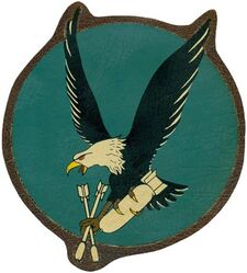 Bombing Squadron TEN (VB-10)
Established as Bombing Squadron TEN (VB-10) on 3 Jun 1942. Disestablished on 26 Nov 1945.

Insignia. VB-10 insignia not approved. US made, painted on leather.

Deployments.
16 Oct 1942-16 Nov 1942, CV-6 USS Enterprise, CVG-10,	Douglas SBD-3 Dauntless
4 Dec 1942-27 May 1943, CV-6 USS Enterprise, CVG-10, Douglas SBD-3 Dauntless
29 Jan 1944-20 Feb 1944, CV-6 USS Enterprise, CVG-10, Douglas SBD-3 Dauntless 
15 Mar 1944-Jul 1944, CV-6 USS Enterprise, CVG-10, Douglas SBD-5 Dauntless 
Jan 1945-Feb 1945, CV-11 USS Intrepid, CVG-10,	 Curtiss SB2C-4E Helldiver
8 Mar 1945-Apr 1945, CV-11 USS Intrepid, CVG-10, Curtiss SB2C-4E Helldiver 
Jul 1945-15 Dec 1945, CV-11 USS Intrepid, CVG-10, Curtiss SB2C-4E Helldiver

