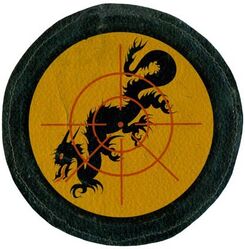 BOMBING SQUADRON 85 (VB-85)
Established as Bombing Squadron EIGHTY FIVE (VB-85) on 1 Jul 1943. Disestablished on 21 Nov 1945.

Insignia, no data on approval. US made, painted on leather.

Deployments.
10 Apr 1945-27 Sep 1945, CV-38 USS Shangri La, CVG-85, Curtiss SB2C-4 Helldiver

