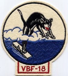 Bomber Fighter Squadron 18 (VBF-18)
Established as Bomber Fighter Squadron EIGHTEEN (VBF-18) on 25 Jan 1945. Redesignated Fighter Squadron EIGHT A (VF-8A) on 15 Nov 1946; Fighter Squadron SEVENTY TWO (VF-72) on 28 Jul 1948; Attack Squadron SEVENTY TWO (VA-72) on 3 Jan 1956. Disestablished on 30 Jun 1991.

Deployments:
16 Sep- 12 Dec 1946, USS Leyte (CV-32), CVG-18, Grumman F8F-1 Bearcat

