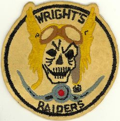 Bombing Fighter Squadron 95 (VBF-95) 
Establishes as Bombing Fighter Squadron NINTY FIVE (VBF-95) "Wright's Raiders" on 2 Jan 1945. Disestablished on 31 Oct 1945.

Vought F4U-1D Corsair, 1945

Insignia approved on 22 Mar 1945.

