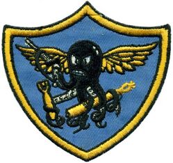 Composite Squadron 4 (VC-4) 
Established as Composite Squadron FOUR (VC-4) on 2 Sep 1943. Disestablished on 16 Oct 1945.

Insignia approved by CNO on 29 Aug 1944. US made, schiffli embroidery on twill.

Deployments 
6 Apr 1944-May 1944, CVE-70 USS Fanshaw Bay, General Motors FM-2 Wildcat, Grumman TBM-1C Avenger 
29 May 1944-Aug 1944, CVE-66 USS White Plains, General Motors FM-2 Wildcat, Grumman TBM-1C Avenger 
Oct 1944-Nov 1944, CVE-66 USS White Plains, General Motors FM-2 Wildcat, Grumman TBM-1C Avenger

