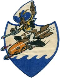 Composite Squadron 65 (VC-65)
Established as Composite Squadron SIXTY FIVE (VC-65) on 10 Jun 1943. Disestablished on 8 Oct 1945. 

Insignia approved by CNO on 11 Jun 1945. US made, schiffli embroidery on twill

Deployments. 
Mar 1944 - Mar 1944, CVE-63 USS Midway, General Motors FM-2 Wildcat, Grumman TBM-3 Avenger	
Jun 1944 - 13 Aug 1944, CVE-63 USS Midway, General Motors FM-2 Wildcat, Grumman TBM-3 Avenger
10 Sep 1944 - 25 Oct 1944, CVE-63 USS Midway, General Motors FM-2 Wildcat, Grumman TBM-3 Avenger

