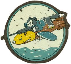 Composite Squadron 68 (VC-68)
Established as Composite Squadron SIXTY EIGHTY (VC-68) on 1 Jul 1943. Disestablished on 1 Oct 1945.

Insignia approved by CNO on 31 Dec 1943. US made, decal on leather.

Deployments.
9 May 1944-18 Jun 1944, CVE-70 USS Fanshaw Bay, General Motors FM-2 Wildcat, Grumman TBM-3 Avenger

