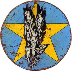 Fighter Squadron FIVE (VF-5) (2nd)
Established as Fighter Squadron THREE S (VF-3S)(1st) on 17 Aug 1927. Redesignated Fighter Squadron THREE B (VF-3B) on 3 Mar 1928; Fighter Squadron THREE S (VF-3S)(2nd) in Apr 1931; Fighter Squadron THREE B (VF-3B)(2nd) in Jul 1932. Fighter Squadron SEVEN B (VF-7B) established on 30 Jun 1937, then combined with VF-3B, VF-3B then redesignated Fighter Squadron FIVE (VF-5)(2nd) 5 on 1 July 1937. Disestablished on 7 Jan 1943.  

Insignia approval date unknown, Pre-war and early WW II insignia. US made, painted on leather.

Deployments.
8 Jan 1938-6 Mar 1938, CV-5 USS Yorktown, Grumman F2F-1, Grumman F3F-1
16 Jan 1939-Mar 1938, CV-5 USS Yorktown, Yorktown Air Group, Grumman F2F-1, Grumman F3F-1
20 Apr 1939-May 1939, 	CV-5 USS Yorktown, Yorktown Air Group, Grumman F2F-1, Grumman F3F-1
Jul 1940-1940, CV-5 USS Yorktown, Yorktown Air Group, Grumman F3F-1
20 Apr 1941-May 1941, CV-5 USS Yorktown, Yorktown Air Group	, Grumman F4F-3 Wildcat
23 May 1941-11 Jun 1941, CV-4 USS Ranger, Yorktown Air Group, Grumman F4F-4 Wildcat
1 Jun 1942-13 Jun 1942, CV-3 USS Saratoga, Saratoga Air Group, Grumman F4F-4 Wildcat 
7 Jul 1942-21 Sep 1942, CV-3 USS Saratoga, Saratoga Air Group, Grumman F4F-4 Wildcat

