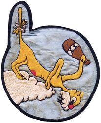Fighter Squadron NINE (VF-9)
Established as Fighter Squadron NINE (VF-9) on 1 Mar 1942. Disestablished on 28 Sep 1945.

Insignia approved by CNO on 13 Jul 1944. Australian embroidery on fabric.

Deployments. 
3 Oct 1942-24 Nov 1942, CV-4 USS Ranger, Ranger Air Group, Grumman	F4F-4 Wildcat	
31 Aug 1943-Dec 1943, CV-9 USS Essex, CVG-9, Grumman F6F-3 Hellcat
16 Jan 1944-22 Feb 1944, CV-9 USS Essex, CVG-9, Grumman F6F-3 Hellcat
10 Feb 1945-5 Mar 1945, CV-16 USS Lexington, CVG-9, Grumman F6F-5/3P/3N Hellcat
6 Mar 1945-13 Jun 1945, CV-10 USS Yorktown, CVG-9, Grumman F6F-5/3P/3N Hellcat

