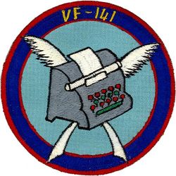 Fighter Squadron 141 (VF-141) Morale
Established as Reserve Fighter Squadron SEVEN TWENTY ONE (VF-721) In 1950. Callled to active duty on 20 July 1950. Redesignated Fighter Squadron ONE FORTY ONE (VF-141) on 4 Feb 1953; Fighter Squadron FIFTY THREE (VF-53) on 15 Oct 1963. Disestablished on 29 Jan 1971.

Grumman F9F-2B Panther, 1951-1953
McDonnell F2H-3 Banshee, 1953-1956
Douglas F4D-1 Skyray, 1956-1959
McDonnell F3H-2 Demon, 1959-1962
Vought F-8E/J Crusader, 1962-1971

Insignia approved on 27 Jul 1953.

