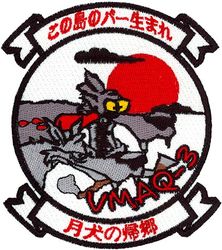 Marine Tactical Electronic Warfare Squadron 3 (VMAQ-3) Japan Deployment
Established as Marine Tactical Electronic Warfare Squadron Three (VMAQ-3) “Moon Dogs” on 1 Jul 1992-.

Grumman EA-6B Prowler, 1992-.

