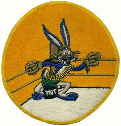Marine Fighting Squadron 217 (VMF-217)
Established as Marine Fighting Squadron 217 (VMF-217) "Max’s Wild Hares" on 15 Dec 1942. Disestablished on 10 Mar 1946.

Insignia approved by HQMC in 1943. US made, schiffli embroidery.

Aircraft.
Grumman F4F-4 Wildcat, 1942-1943
Vought F4U-1D Corsair, 1943-1945
Grumman F6F-5 Hellcat, 1944-1946

