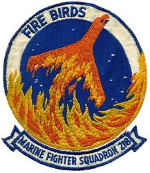 Marine Fighter Squadron 218 (VMF-218)
Established as Marine Fighter Squadron 218 (VMF-218) on 1 Jul 1943. Disestablished on 31 Dec 1949. Reestablished in 1957. Disestablished on 30 Sep 1962.

Vought F4U-1D/4 Corsair, 1944-1949
North American FJ-4B Fury, 1957-?
Grumman F9F Cougar, ?

