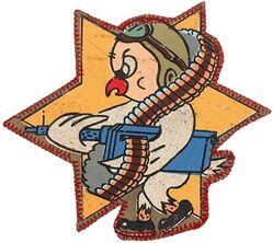 Marine Fighter Squadron 513 (VMF-513) 
Established as Marine Fighter Squadron 513 (VMF-513) on 15 Aug 1944. Redesignated Marine Night Fighter Squadron 513 (VMF(N)-513) on 1 Aug 1947; Marine All Weather Fighter Squadron 513 (VMF(AW)-513) on 26 Jul 1958; Marine Fighter Attack Squadron 513 (VMFA-513) on 1 Aug 1963; Marine Attack Squadron 513 (VMA-513) on 1 Jul 1970. Disestablished on 12 Jul 2013.

Grumman F6F-5N/5P Hellcat, 1944-1947

Insignia designed by Walt Disney Studios, c. 1944, USA made, silk screen on canvas with embroidered edge.

Stations. MCAF Oak Grove, NC; MCAF Walnut Ridge, AR; MCAAS Mojave, CA; MCAS Ewa, HI; Enewetak Atoll, Marshall Islands; Saipan, Northern Mariana Islands; Naval Operating Base, Guam; Espiritu Santo, Vanauta


