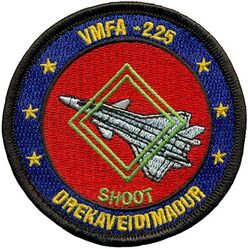 Marine Fighter Attack Squadron 225 (VMFA-225) Morale
Activated as Marine Fighting Squadron 225 (VF-225) on 1 Jan 1943. Redesignated Marine Attack Squadron 225 (VMA-225) on 1 Dec 1953; Marine Attack (All Weather) Squadron 225 (VMA(AW)-225) on 1 Apr 1966. Deactivated on 15 Jun 1972. Reestablished as Marine Fighter Attack (All Weather) Squadron 225 (VMFA(AW)-225) on 1 Jul 1991. Redesignated Marine Fighter Attack Squadron 225 (VMFA-225) on 29 Jan 2012-.
