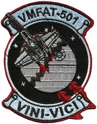 Marine Fighter Attack Training Squadron 501 (VMFAT-501) Morale
Established as Marine Fighting Squadron 451 (VMF-451) on 15 Feb 1944. Deactivated on 10 Sep 1945. Reactivated in the reserves on 1 Jul 1946. Redesignated Marine Fighter Squadron (All Weather) 451 (VMF(AW)-451) on 1 Jul 1961; Marine Fighter Attack Squadron 451 on 1 Feb 1968. Deactivated on 31 Jan 1997. Redesignated Marine Fighter Attack Training Squadron 501 (VMFAT-501) on 1 Apr 2010-.

Lockheed F-35B Lightning II, 2010-.

