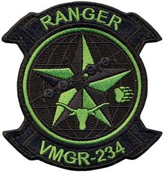 Marine Aerial Refueler Transport Squadron 234 (VMGR-234) Morale
Established as Marine Scout Bomber Squadron 234 (VMSB-234) on 1 May 1942. Redesignated Marine Torpedo Bombing Squadron 234 (VMTB-234) on 14 Oct 1944. Deactivated on 20 Mar 1946. Reactivated as Marine Fighter Squadron 234 (VMF-234) on 1 Jul 1947. Redesignated Marine Attack Squadron 234 (VMA-234) in Feb 1955; Marine Transport Squadron 234 (VMR-234) on 1 Jan 1962; Marine Aerial Refueler Transport Squadron 234 (VMGR-234), on 23 Oct 1983-.

Lockheed Martin KC-130J Hercules

