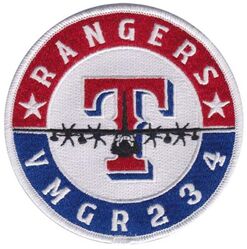 Marine Aerial Refueler Transport Squadron 234 (VMGR-234) Morale
Established as Marine Scout Bomber Squadron 234 (VMSB-234) on 1 May 1942. Redesignated Marine Torpedo Bombing Squadron 234 (VMTB-234) on 14 Oct 1944. Deactivated on 20 Mar 1946. Reactivated as Marine Fighter Squadron 234 (VMF-234) on 1 Jul 1947. Redesignated Marine Attack Squadron 234 (VMA-234) in Feb 1955; Marine Transport Squadron 234 (VMR-234) on 1 Jan 1962; Marine Aerial Refueler Transport Squadron 234 (VMGR-234), on 23 Oct 1983-.

Lockheed Martin KC-130J Hercules

