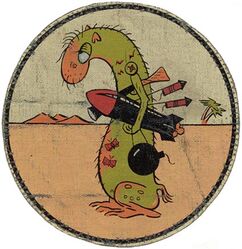 Torpedo Squadron 1 (VT-1) 
Established as Torpedo Squadron ONE (VT-1) on 1 May 1943. Disestablished on 25 Oct 1945.
 
Deployments: 
29 May 1944 – Jun 1944, CVG-1, CV-10 USS Yorktown, Grumman TBM-1C Avenger
1 Jul 1945 - 7 Nov 1945, CVG-1, CV-20 USS Bennington, Grumman TBM-1C Avenger

Insignia approved by CNO on 5 Dec 1945. USA made, painted on canvas



