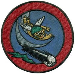 Torpedo Squadron 11 (VT-11)
Established as Torpedo Squadron ELEVEN (VT-11) on 10 Oct 1942. Redesignated Attack Squadron TWELVE A (VA-12A) on 15 Nov 1946. Redesignated Attack Squadron ONE HUNDRED FIFTEEN (VA-115) (1st VA-115) on 15 Jul 1948.

Insignia approved by CNO on 25 Jun 1945. US made, schiffli embroidery on twill.

Deployments. 
10 Oct 1944-22 Nov 1944, CV-12 USS Hornet, CVG-11, Grumman TBM-1C Avenger, WestPac 
14 Dec 1944-16 Dec 1944, CV-12 USS Hornet, CVG-11, Grumman TBM-1C Avenger, WestPac
3 Jan 1945-22 Jan 1945, CV-12 USS Hornet, CVG-11, Grumman TBM-1C Avenger, WestPac

Stations. NAS San Diego, CA. 10 Oct 1942; NAS Pearl Harbor, TH. 1 Nov 1942; NAS Barbers Point, TH. 7 Nov 1942; NAF Nandi (in the Fiji Islands), 28 Feb 1943; NAF Guadalcanal (Henderson Field), 17 Apr 1943; NAS Alameda, CA. 19 Aug 1943; NAS Hilo, TH. 8 Apr 1944; NAS Barbers Point, TH. 19 Jun 1944; NAS Alameda, CA. 24 Feb 1945; NAAS Fallon, NV. 30 Apr 1945; NAAS Santa Rosa, CA. 26 Jul 1945; NAS Kahalui, TH. 22 Feb 1946

