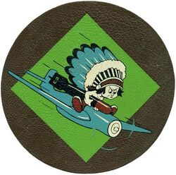 Torpedo Squadron 16 (VT-16)
Established Torpedo Squadron SIXTEEN (VT-16) on 28 Nov 1942 at NAS Quonset Point, RI. Disestablished on 6 Nov 1945. 

Insignia was approved 12 Feb 1945. US made, decal on leather

Deployments.
11 May 1942 - 8 Jun 1943, CV-16 USS Lexington, CVG-16, Grumman TBF-1 Avenger
4 Jul 1943 - 9 Aug 1943, CV-16 USS Lexington, CVG-16, Grumman TBF-1 Avenger
11 Sep 1943 - 9 Dec 1943, CV-16 USS Lexington, CVG-16, Grumman TBF-1 Avenger
3 Mar 1944 - 9 Jul 1944, CV-16 USS Lexington, CVG-16, Grumman TBF-1 Avenger 
10 Jul 1945 - 15 Oct 1945, CV-15 USS Randolph, CVG-16, Grumman TBF-1 Avenger

