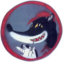 Torpedo Squadron 17 (VT-17) 
Established as Torpedo Squadron SEVENTEEN (VT-17) on 1 Jan 1943. Redesignated Attack Squadron SIX B (VA-6B) on 15 Nov 1946: Attack Squadron SIXTY FIVE (VA-65) on 27 Jul 1948; Attack Squadron TWENTY FIVE (VA-25) on 1 Jul 1959; Strike Fighter Squadron TWENTY FIVE (VFA-25) on 1 Jul 1983-.

Grumman TBF-1 Avenger, 1943-1944
Grumman TBM-1/3 Avenger, 1944-1946

Insignia circa 1943. First war cruise insignia that was replaced with the torpedo in a four leaf clover. USA made, painted on canvas.

Stations. NAS Norfolk, VA, 1 Jan 1943; NAS Kaneohe, HI, 3 Oct 1943; NAS Alameda 10 Mar 1944; NAS Hilo, HI, 12 Nov 1944; NAB Agana 28 Dec 1944; NAS Alameda,CA, 8 Jul 1945; NAAS Fallon, NV, Sep 1945; NAS Brunswick, ME, 1 Feb 1946.

