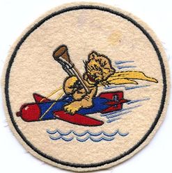 Torpedo Squadron 19 (VT-19)
Established as Torpedo Squadron NINETEEN (VT-19) on 15 Aug 1943. Redesignated Attack Squadron TWENTY A (VA-20A) on 15 Nov 1946. Redesignated Attack Squadron ONE HUNDRED NINETY FIVE (VA-195) on 24 Aug 1948. Redesignated Strike Fighter Squadron ONE HUNDRED NINETY FIVE (VFA-195) on 1 Apr 1985.

Insignia approved on 4 Mar 1944 and discontinued on 18 Apr1949.

